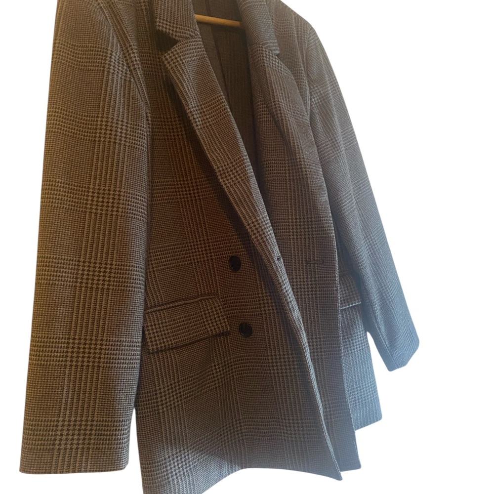 Old Navy Charcoal Checkered Blazer